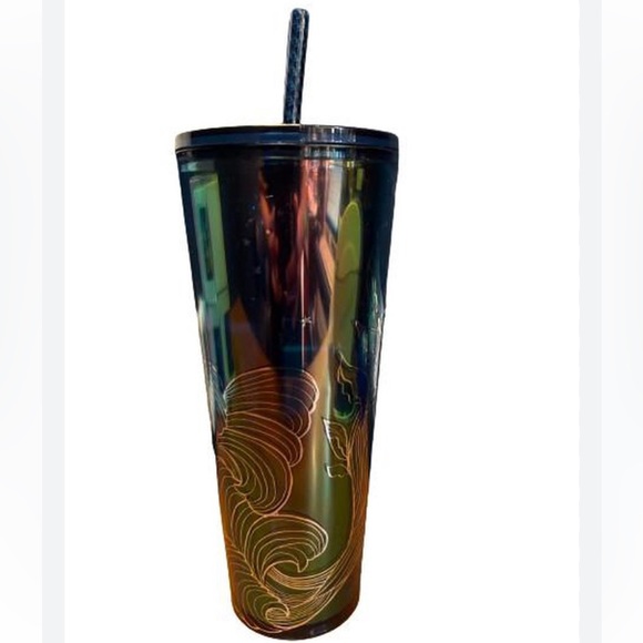 Starbucks 2023 Holographic Siren Mermaid Acrylic 24oz Tumbler with Straw New